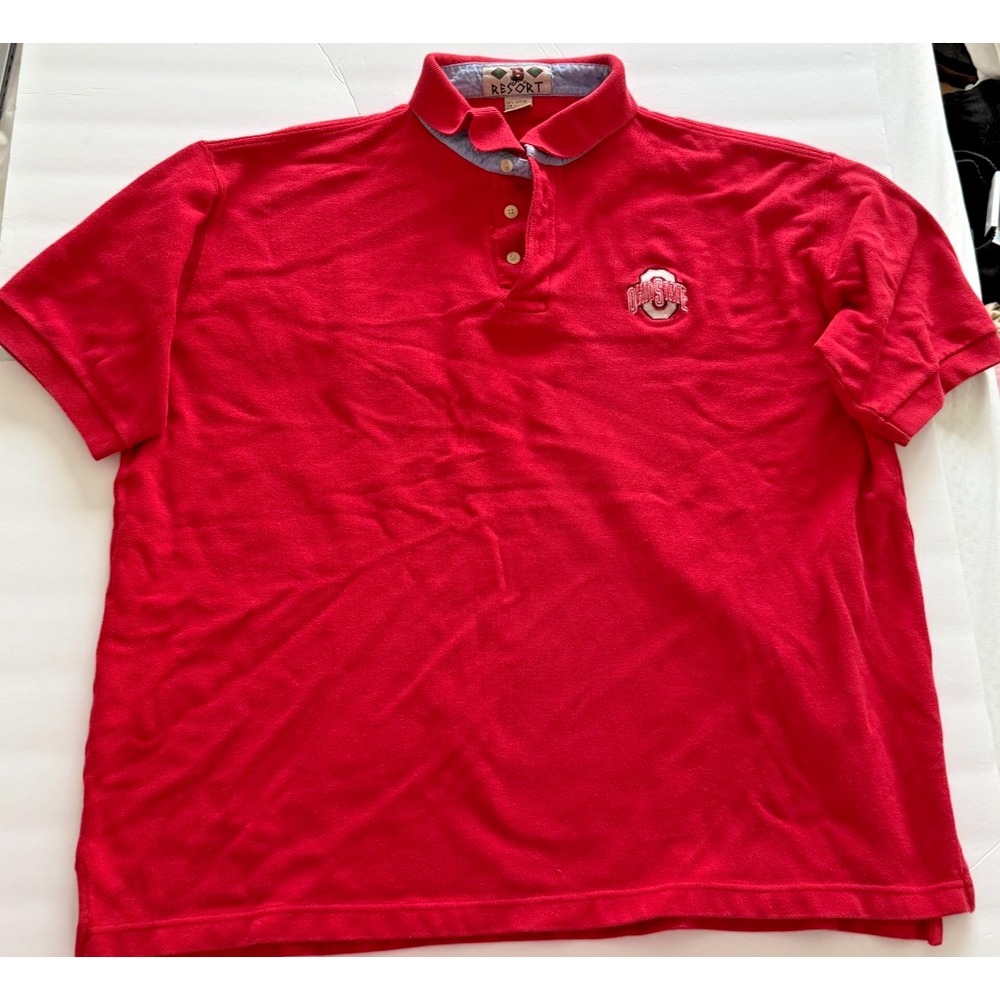 Boa Resort Vintage Ohio State University Red Polo with Logo Size L